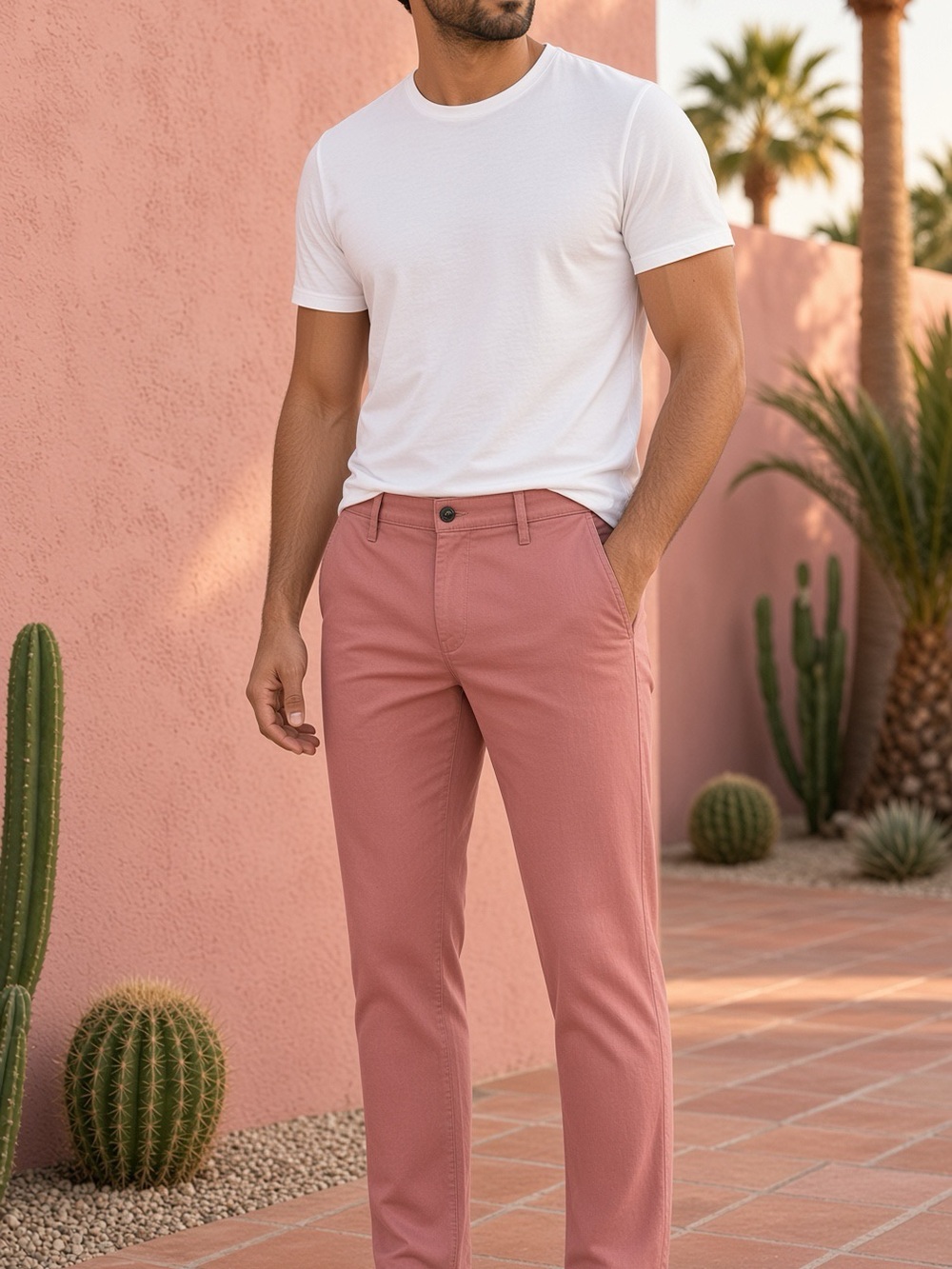 Ag Adriano Goldschmied Tailored Leg Chinos in Dusty Rose Size 32X33 NWOT